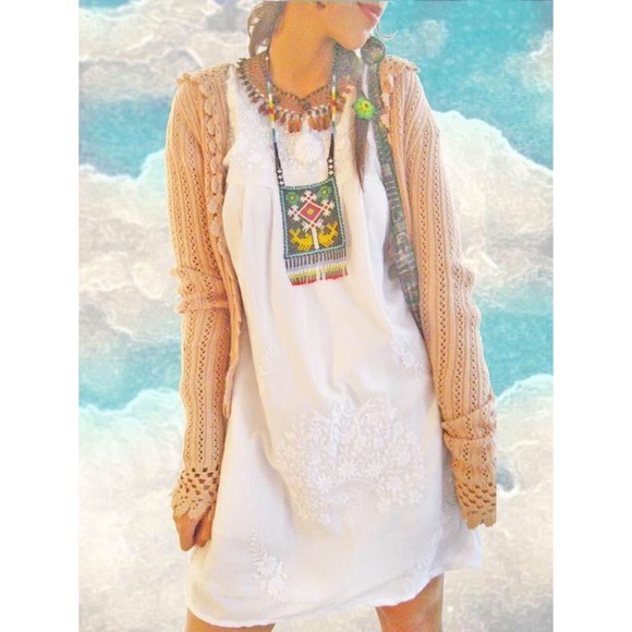 Boho Embroidered Party Mexican Dress - Picture 2 of 3